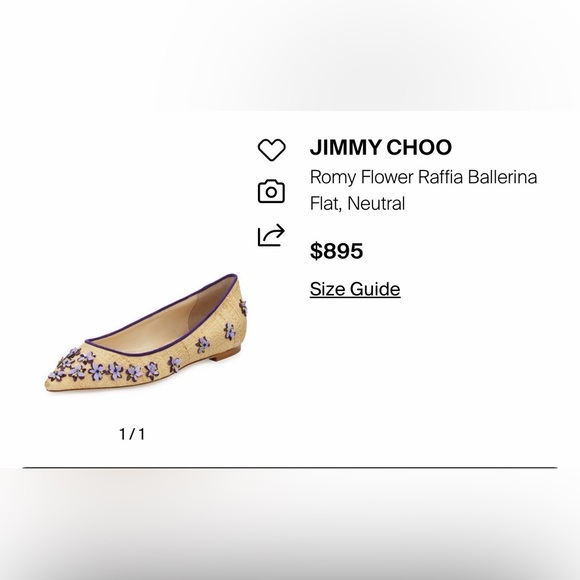 Jimmy Choo Romy Raffia Flats - Picture 2 of 7